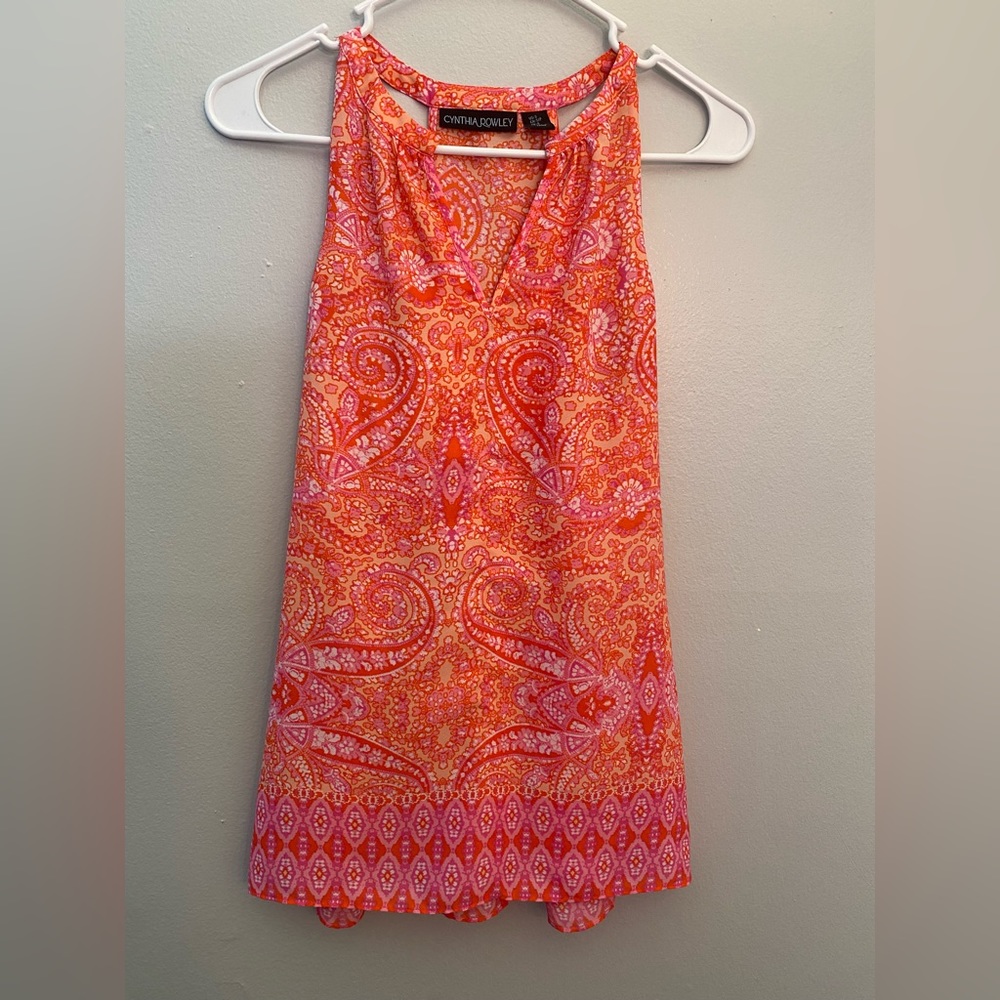 Cynthia Rowley Woman Paisley Print Sleeveless Top Small